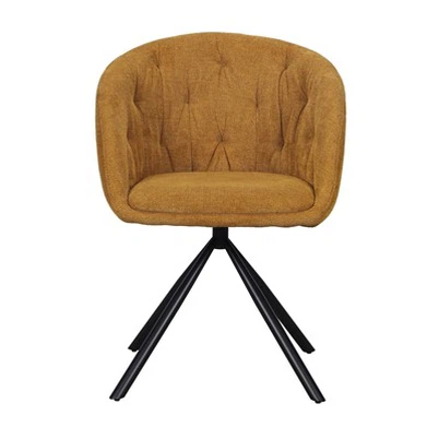 Moderner drehbarer Esszimmerstuhl aus Stoff