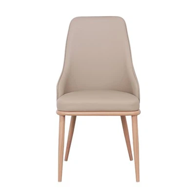 Gepolsterter Esszimmerstuhl mit Holzfurnier